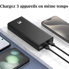 MyBat - Batterie externe Pro 20 000 mAh 20 W - Noir-Recharge complète en 2,5 heures via USB-C ou Micro USB