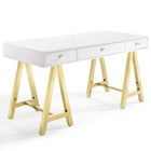 Modway - Jettison Bureau - Or Blanc-Bureau d’écriture vintage