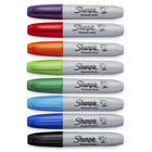 Sharpie - Marqueurs permanents − Pointe biseautée − Couleurs variées − Paquet de 8-Encre permanente sur la plupart des surfaces difficiles à marquer
