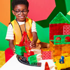 MAGNA-TILES - Ensemble de construction magnétique Builder XL de 50 pièces-Développement: Il encourage les enfants à apprendre en jouant, en explorant la relation de cause à effet et d'autres principes logiques, tout en favorisant le développement de la coordination œil-main et de la motricité fine. 