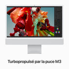 Apple - iMac 24" - Puce Apple M3 - GPU 8 cœurs - 256 SSD - Mémoire unifiée 8 Go - Argent - Anglais-Caméra et Audio De Pointe – Faites-vous bien voir et bien entendre avec la caméra FaceTime HD 1080p, le réseau de trois microphones de qualité studio et le système à six haut-parleurs avec Audio spatial