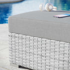Modway - Convene Terrasse extérieure Ottoman in Gris clair-Housses de coussins lavables à la machine