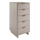 Manhattan Comfort - Granville commode moderne haute étroite et standard - gris clair - ensemble de 2-Base de balai moderne ouverte avec pieds latéraux, ajoutant un design de mode sans couture et de la durabilité