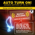 Bell + Howell - Bionic Spotlight Trio Motion Sensor Lumière solaire extérieure-S’allume automatiquement et s’éteint 30 secondes après que le mouvement est hors de portée du capteur