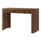 Hudson&Canal - Bureau rectangulaire cannelé Palmera - 47,5 po l - Noyer satiné-Nettoyer avec un chiffon doux et sec, sans produits chimiques agressifs ni produits de nettoyage abrasifs