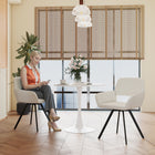 Homy Casa -  Bureau rond 31,5 po L - Blanc-Dimensions : 31,5 L x 31,5 l x 29,3 H po