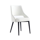 Manhattan Comfort - Lot de 2 chaises de salle à manger modernes Tremont 55 cm, revêtement similicuir blanc-Capacité de poids : 125 kg chacun