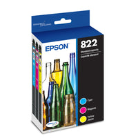 Epson - Cartouches d'encre T822 - Capacité standard - Cyan/Magenta/Jaune-Qualité photo supérieure à celle des photos de labo