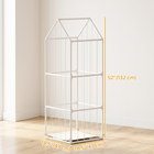Qaba - Organisateur de rangement pour peluches - 47 x 47 x 132 cm-Le cadre en plastique avec une grande ouverture convient aux peluches et aux poupées
