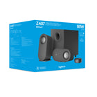 Haut-parleurs Logitech Z407 Bluetooth avec caisson de graves-Puissance totale (pointe) : 80 W