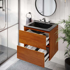 Modway - Scenic Support mural de 24" Vanette de salle de bain - Cerise noire-Calleton de montage compatible avec les cloisons sèches