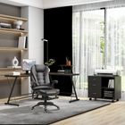 HOMCOM - Classeur latéral mobile à 3 tiroirs avec étagères ouvertes - noir-Grâce aux 4 roulettes, vous pouvez déplacer l'armoire facilement et deux d'entre elles sont équipées de freins pour la maintenir stable 