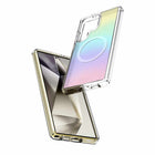 Avana - Coque Cosmic Compatible MagSafe Galaxy S25 - Ultra Violet-Aimants extra puissants entre deux plaques pour une surface plane et une protection optimale de l'écran et de l'appareil photo.