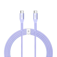 LOGiiX - Vibrance Braid 1,2 M USB-C vers USB-C - Lavande-Câble USB-C vers USB-C de 1,2 m (3,94 pieds) pour charger et synchroniser les appareils USB-C