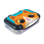 Zipit - Boîte de Rangement Recyclée - Motif chat brun-Dimensions: 8,5 po L x 5,9 po W x 2,4 po D 