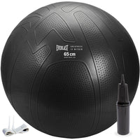 Everlast - Ballon de fitness Everlast Pro Grip - 65 cm - Noir-La surface texturée assure un meilleur contrôle