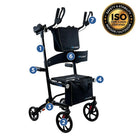 Journey - Déambulateur de mobilité vertical UPWalker Premium Lite - noir-Comprend des accoudoirs rembourrés réglables en hauteur pour un ajustement plus ergonomique