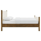 Modway - Maven Grandeur nature Boucle Tapis Lit de plateforme, Noyer plume-Support en lattes de bois