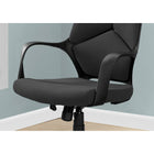 Monarch Specialties - 7272 Chaise De Bureau Dossier Haute Exec - Noir/Tissu Noir-Garantie limitée de 5 ans pour les défauts de fabrication, pièces uniquement