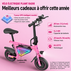 Gyrocopters - Trottinette électrique pour enfants Radi8 - Vitesse 25 km/h - Autonomie 20 km - Éclairage LED - Rose-Le Radi8 est un dispositif de mobilité électrique certifié UL 2272, garantissant sa conformité aux normes de sécurité incendie et électrique les plus strictes au Canada et aux États-Unis