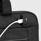 Swissdigital - BOLLIGEN Housse Noire pour ordinateur portable 16″-Bretelles amovibles.
