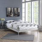 Modway - Elsie Cadre de lit queen-lit, Gris-Cadre robuste en acier revêtu de poudre