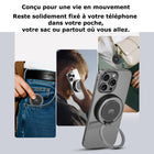 MyBat - Chargeur sans fil DockIt 360° compatible recharge magnétique + Support bague - Noir-Bague rotative 360° polyvalente - Fait office de support inclinable ou de poignée pour une prise en main sécurisée