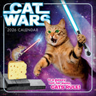 Sellers Publishing Inc. - Calendrier mural mini 2026 - Cat Wars - Anglais-Format pratique de 18 cm x 18 cm (7 po x 7 po) pour les petits espace