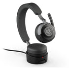 JLab - Epic Work Casque supra-auriculaire sans fil ANC - graphite-Système d'accueil 2 en 1 : chargement + hub USB