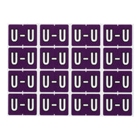 Oxford – Étiquettes alphabétiques compatibles Datafile, « U », mauve, paq./240-Assignez des lettres spécifique aux sections de classement individuelles