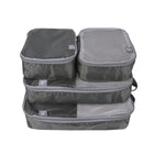 Travelon - Organisateurs d'emballage souples - Gris - Lot de 4-4 tailles d'empilage modulaire pour un rangement organisé et une meilleure capacité des bagages