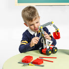 Miniland - MLE32656 Mécaniko - Ensemble de construction de véhicules - 81 pièces-L'ensemble est fabriqué en plastique durable et comprend une clé, des vis, des poulies, des écrous, etc.