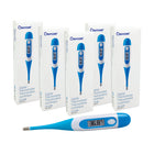 First Aid Central - Thermomètre numérique professionnel avec embout flexible - Paquet de 5-Thermomètre numérique (flexible Conseil)