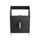 Modway - Awaken 24" Armoire à coiffeuse de salle de bain - Noir-Construction en bois massif et MDF