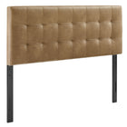 Modway - Lily Cuir végane Tête de lit King Size, Grillé-Rembourrage en faux cuir