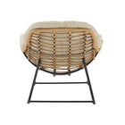 Manhattan Comfort - Ensemble de 6 fauteuils à bascule d'extérieur modernes Benson - Crème-34,64 po L x 40,15 po l x 31,49 po H