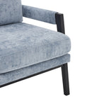 Brassex - Chaise d'appoint 675849 Hugo - bleu-Structure en bois d’acacia et en bois de caoutchouc
