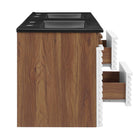 Modway - Render Fixation murale de 48" Vanette de salle de bain - Noyer blanc Noir-8