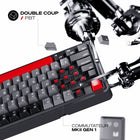 Cybeart - Nighthawk 75 Clavier De Jeu Sans Fil Tri-Mode Rgb Tkl - Black-La batterie de 4000 mAh offre une autonomie de 266 heures avec les lumières RGB éteintes et de 22 heures avec les lumières RGB allumées