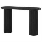 Hudson&Canal - Table console ovale cannelée Isa - 55 po l - Grain noir-La table de montage supporte un poids maximal de 22,7 kg (50 lb)