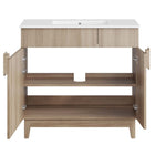 Modway - Miles 36" Vanette de salle de bain - Chêne blanc-8