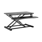 Uplite Convertisseur de Bureau Assis debout - Noir-Solution Ergonomique - Ce bureau debout se trouve au-dessus de votre bureau actuel, vous permettant de vous asseoir ou de vous tenir debout sur demande.