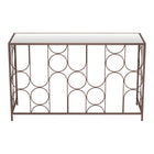 Zuo - Convale Console Table - Bronze-Plateau de forme rectangulaire en verre miroir