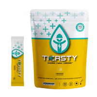 Thersty - Mélange pour boisson hydratante Thersty - Limonade-Contient du sel de mer, des vitamines C, des vitamines B, des BCAA et des électrolytes essentiels