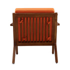 Manhattan Comfort - Martelle fauteuil d’appoint rembourré en tissu sergé style milieu du siècle 78 cm - orange et ambre-Assemblage à domicile requis. Tout le matériel inclus