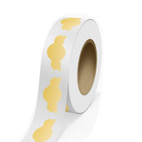 JAM Paper - Rouleaux d'étiquettes standard - sceau anniversaire - 1 3/8 x 2 5/8 - feuille métallique dorée - 125 étiquettes/rouleau-Couleur : feuille dorée brillante durable | Faites ressortir votre courrier avec des étiquettes d'adresse d'expédition colourées.