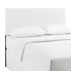 Modway - Keira Imitation cuir Tête de lit complète / Queen, Blanc-Cadre en bois massif et panneaux de particules