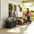 Outsunny -  Cette boîte de rangement pour coussins-Couvercle élargi protège mieux les objets de la pluie  
