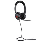 Yealink - Casque filaire double USB UH48 - Microsoft Teams-Technologie d’annulation du bruit à quatre microphones