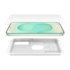 Belkin - Protecteur d’écran pour Samsung S25+ - Verre recyclé-Compatible avec les coques + protection d’écran 360° de bord à bord: La couverture plate de tout l’écran s’obtient facilement, car les bords incurvés rendent ce protecteur d’écran compatible avec la plupart des coques Galaxy et lui permettent de protéger la totalité de l’écran, même en cas de chute sur ses bords